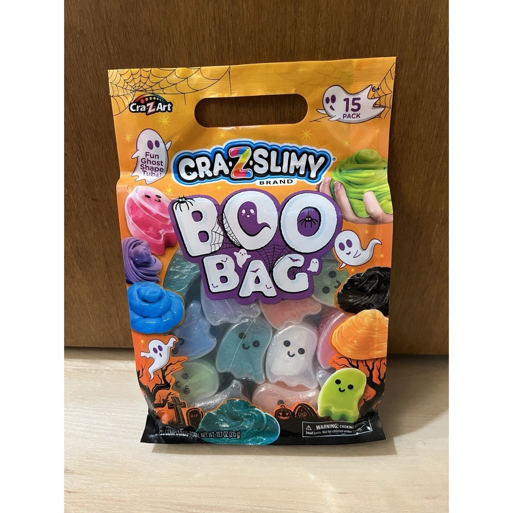 Cra-Z-Art Cra-Z-Slimy Halloween Boo Bag, Slime Filled Plastic Ghosts, 15 Pk‎